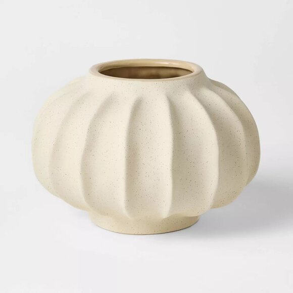 Round Wavy Ceramic Vase - Threshold Studio McGee - Target Spring 2025 - Picture 1 of 6